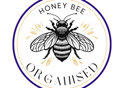 Brown Black Vintage Illustration Organic Honey Bee Logo (3)